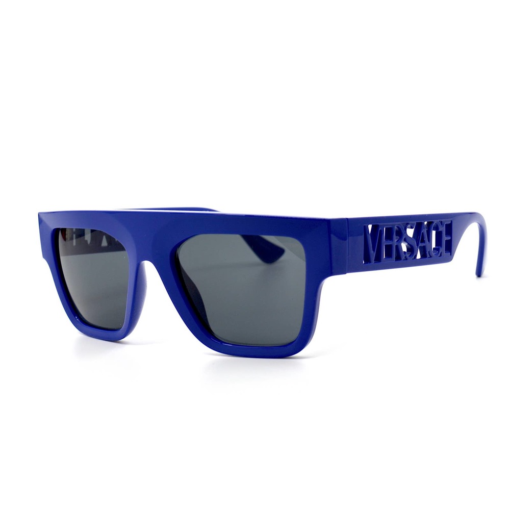 VERSACE VE4430U 529487 BLUE DARK GREY LENS AUTHENTIC SUNGLASSES - Picture 3 of 14